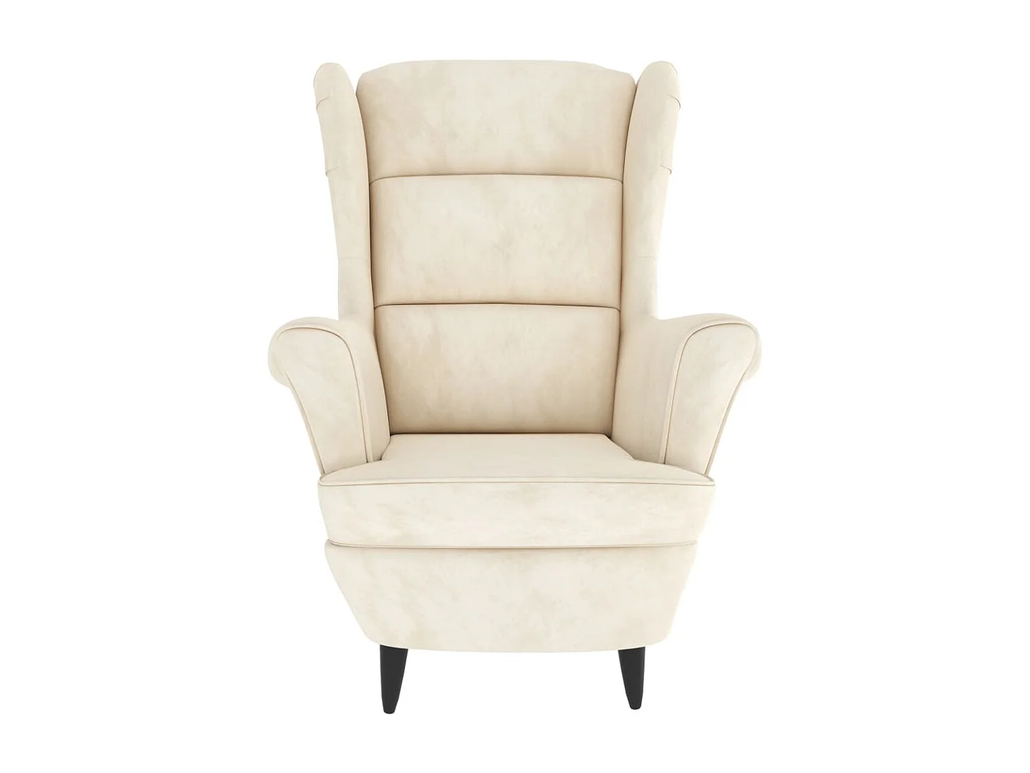 Fauteuil blanc crème velours