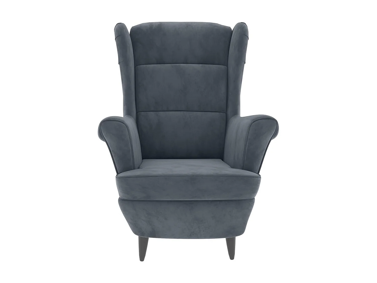 Fauteuil gris foncé velours