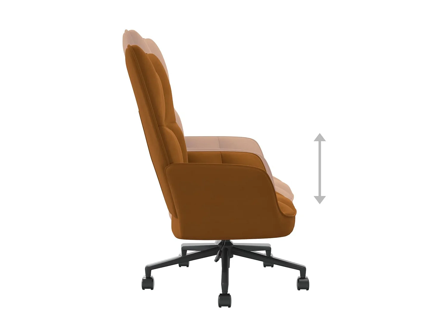 Sillón de relajación de terciopelo marrón