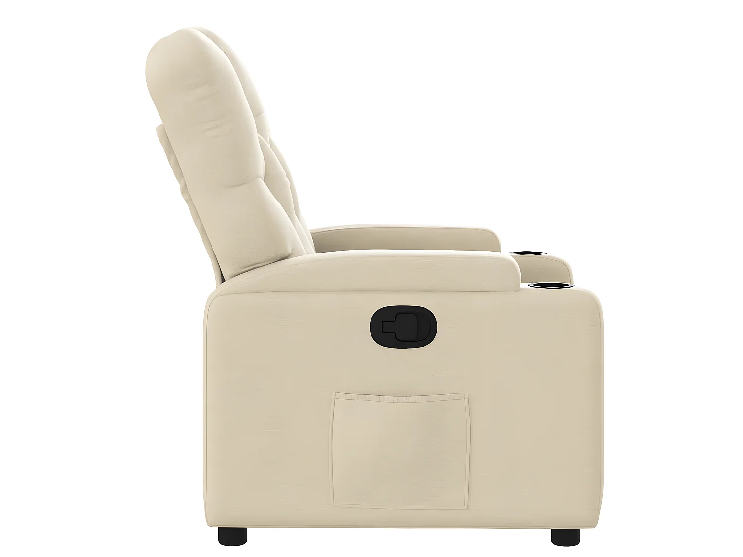 Tela crema sillón reclinable