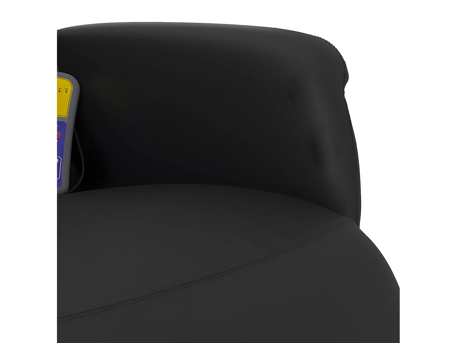 Massagefauteuil met voetsteun van zwart kunstleer