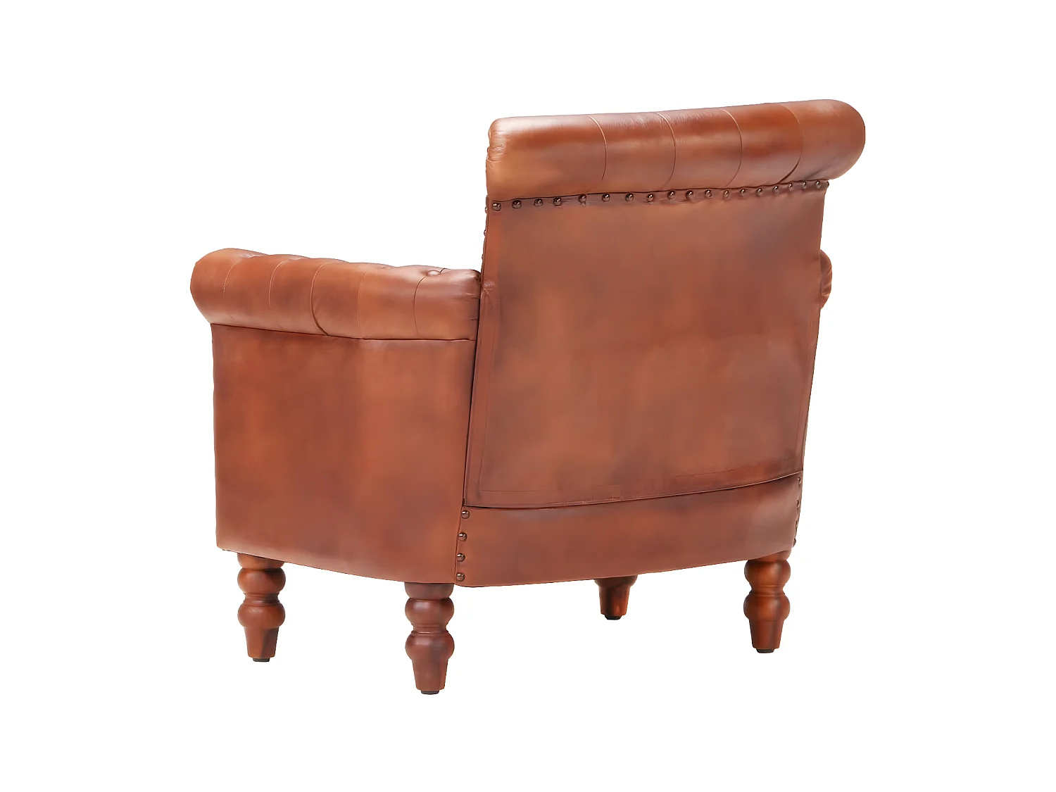 Fauteuil Marron Cuir de chèvre véritable
