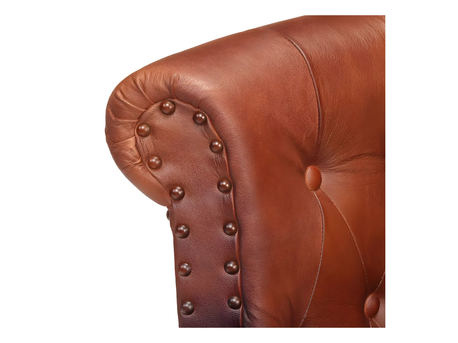 Fauteuil Marron Cuir de chèvre véritable
