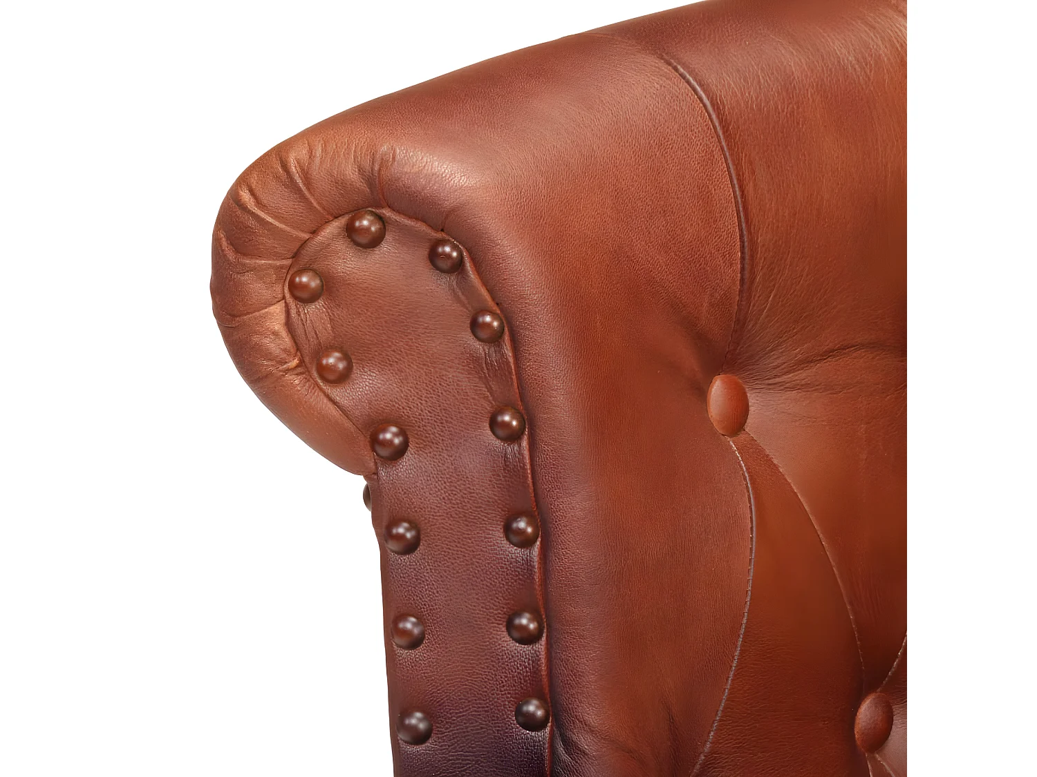 Fauteuil Marron Cuir de chèvre véritable