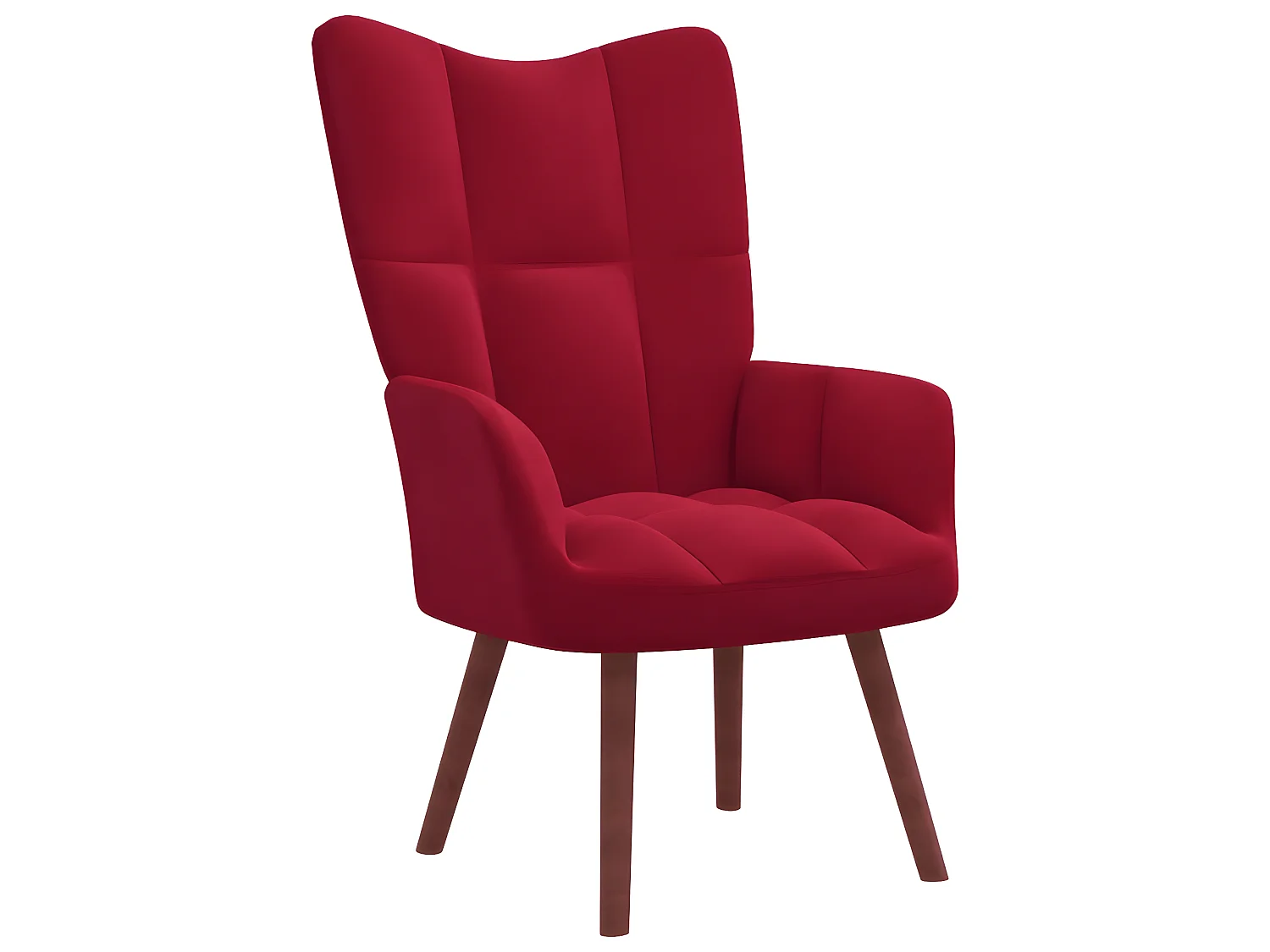 Poltrona relax con poggiapiedi Velluto rosso bordeaux