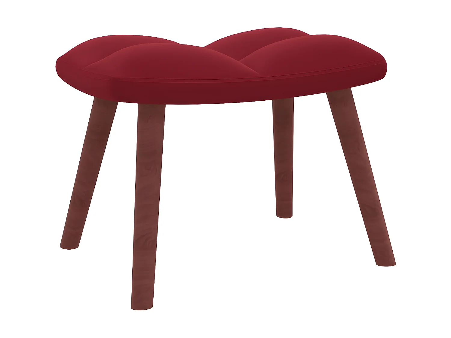 Poltrona relax con poggiapiedi Velluto rosso bordeaux