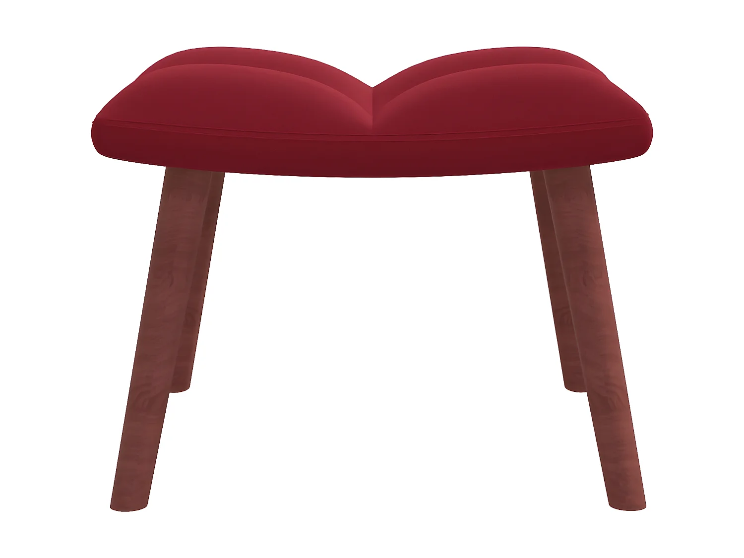 Chaise de relaxation avec repose-pied Rouge bordeaux Velours
