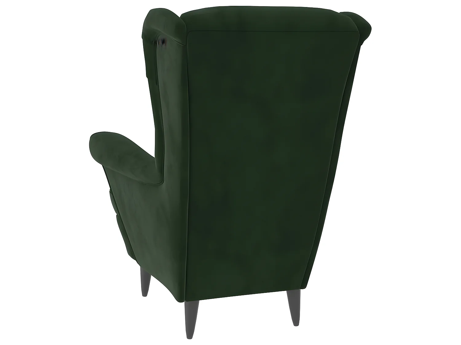 Fauteuil vert foncé velours