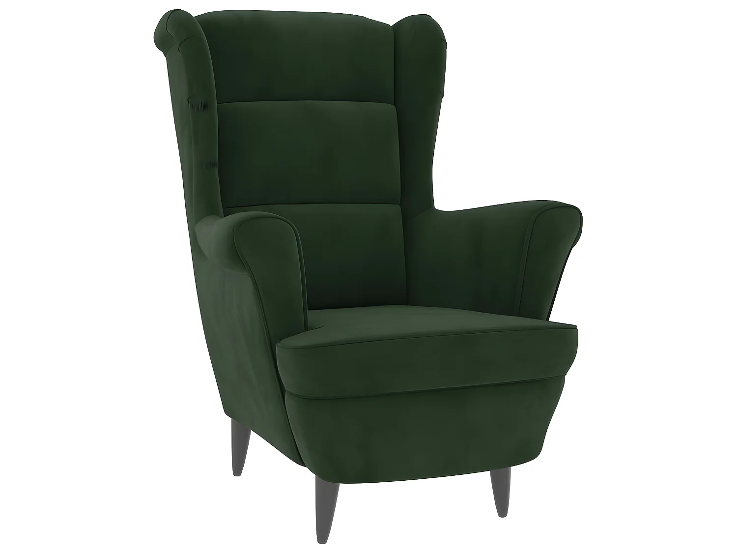 Fauteuil vert foncé velours