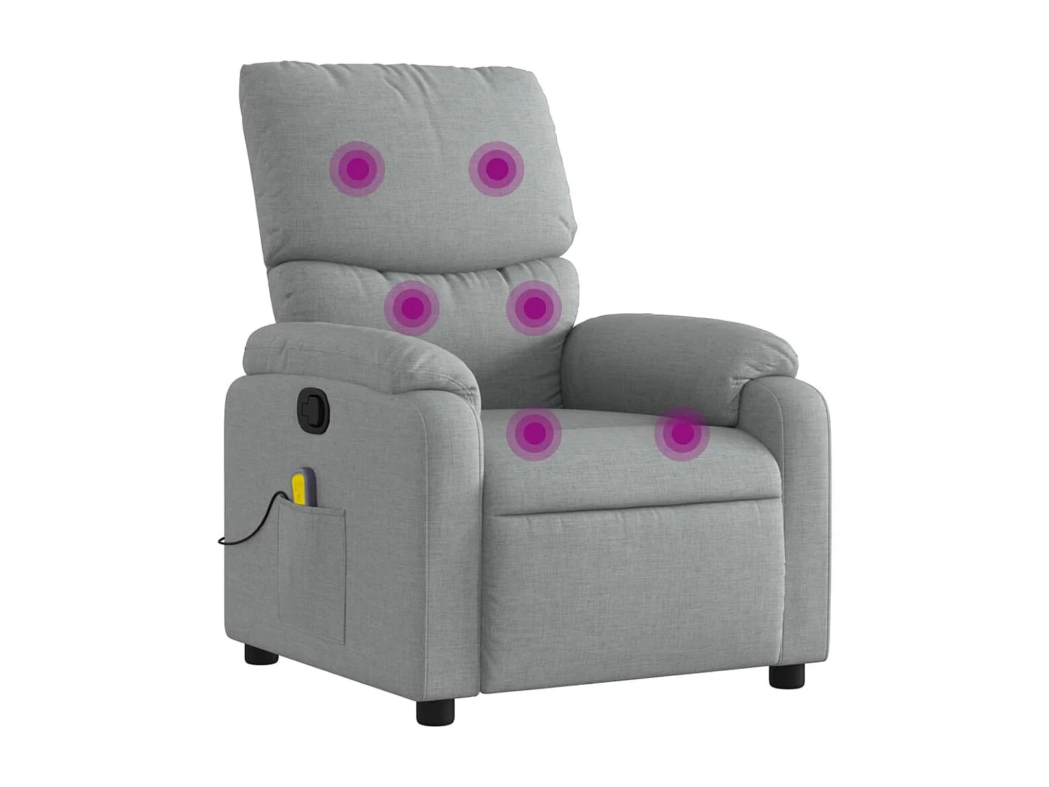 Fauteuil de massage inclinable Gris clair Tissu