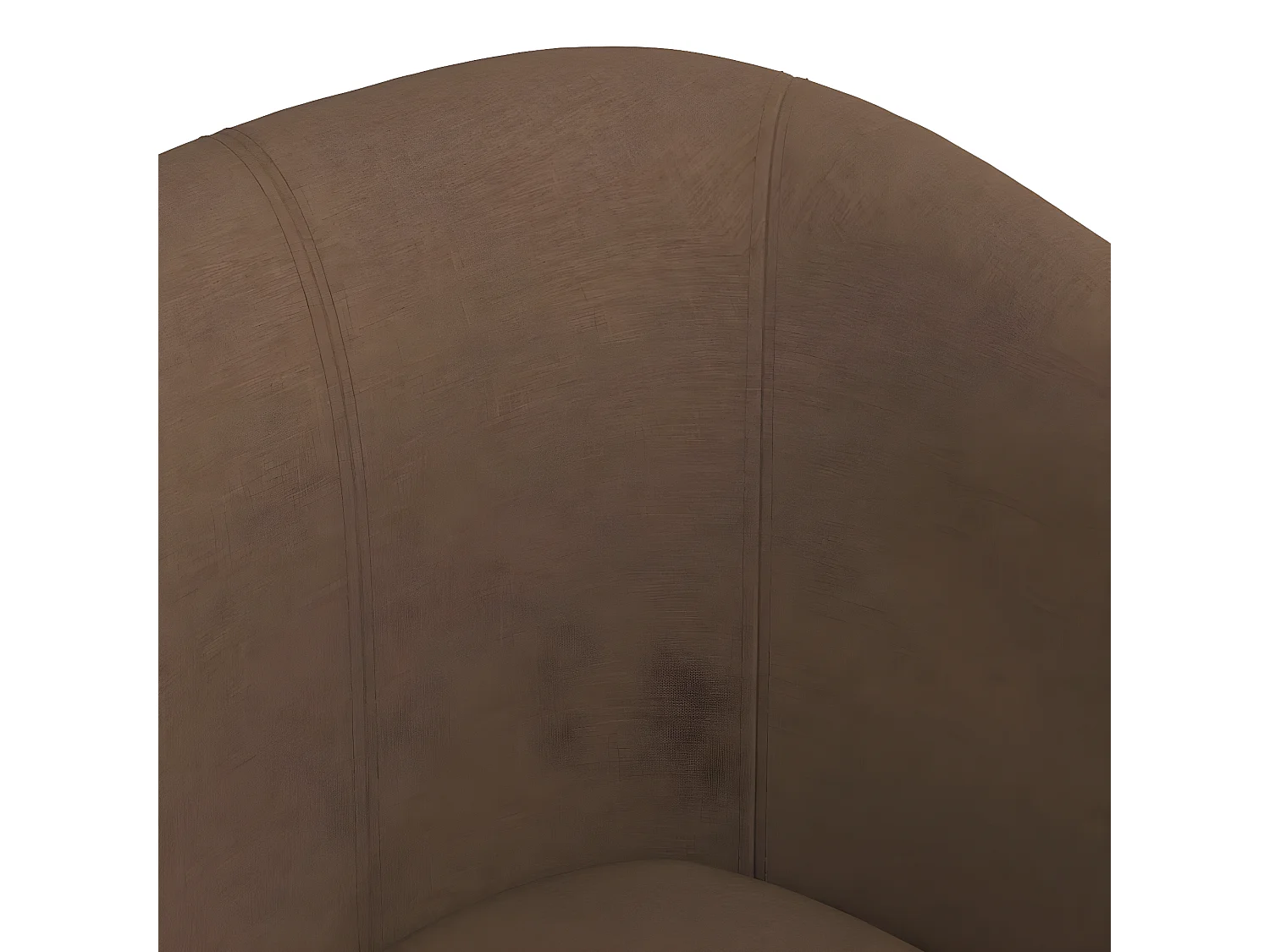 Fauteuil cabriolet avec repose-pied marron tissu