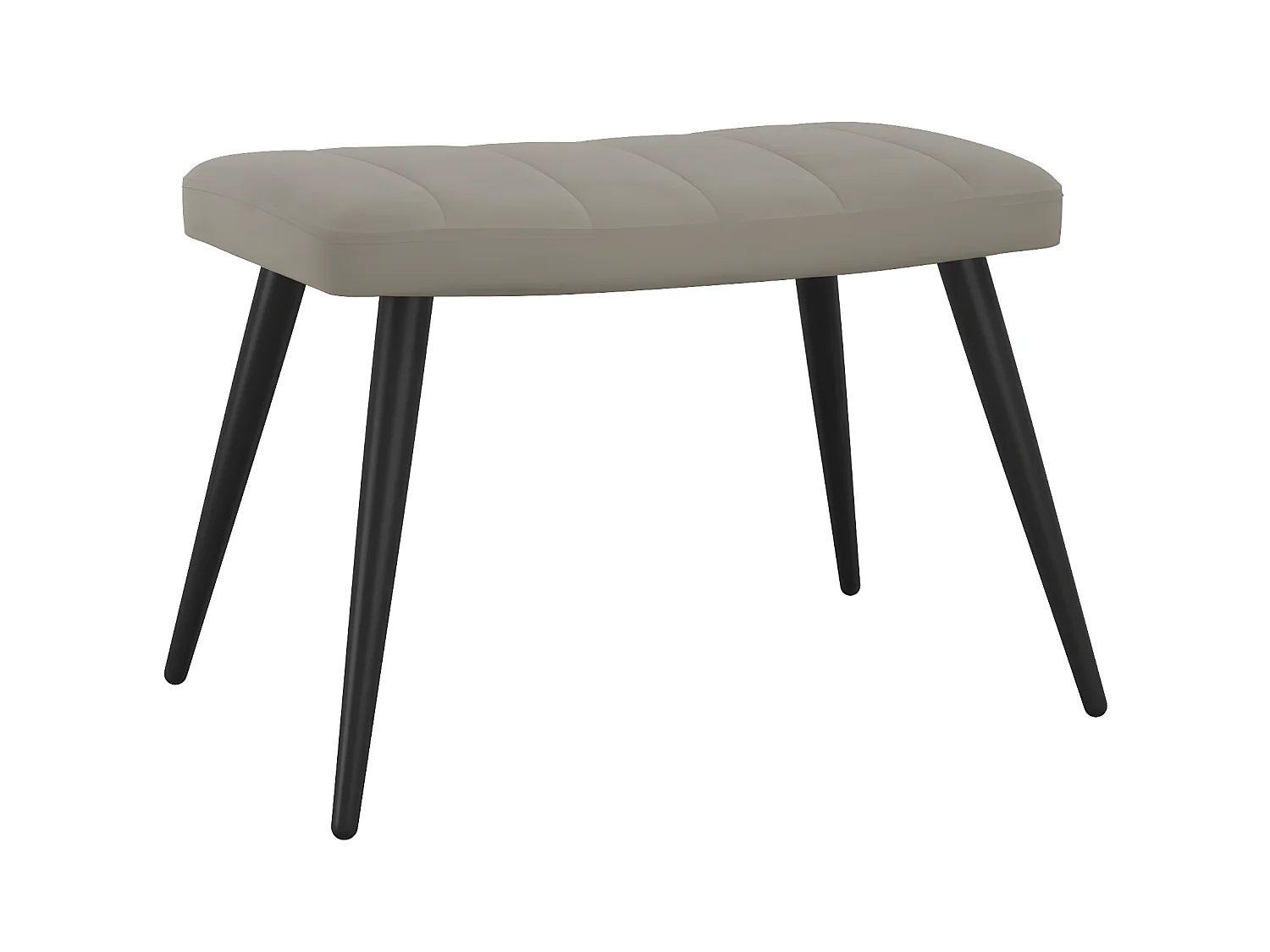 Chaise de relaxation avec repose-pied Gris clair Velours