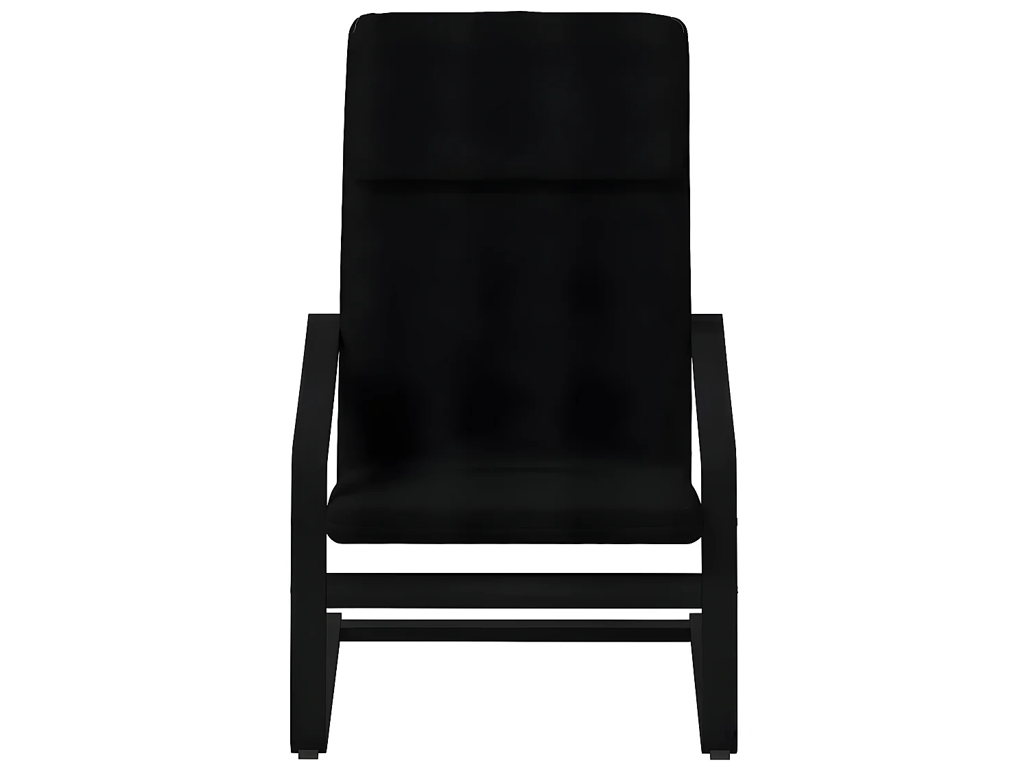 Chaise de relaxation Noir Tissu