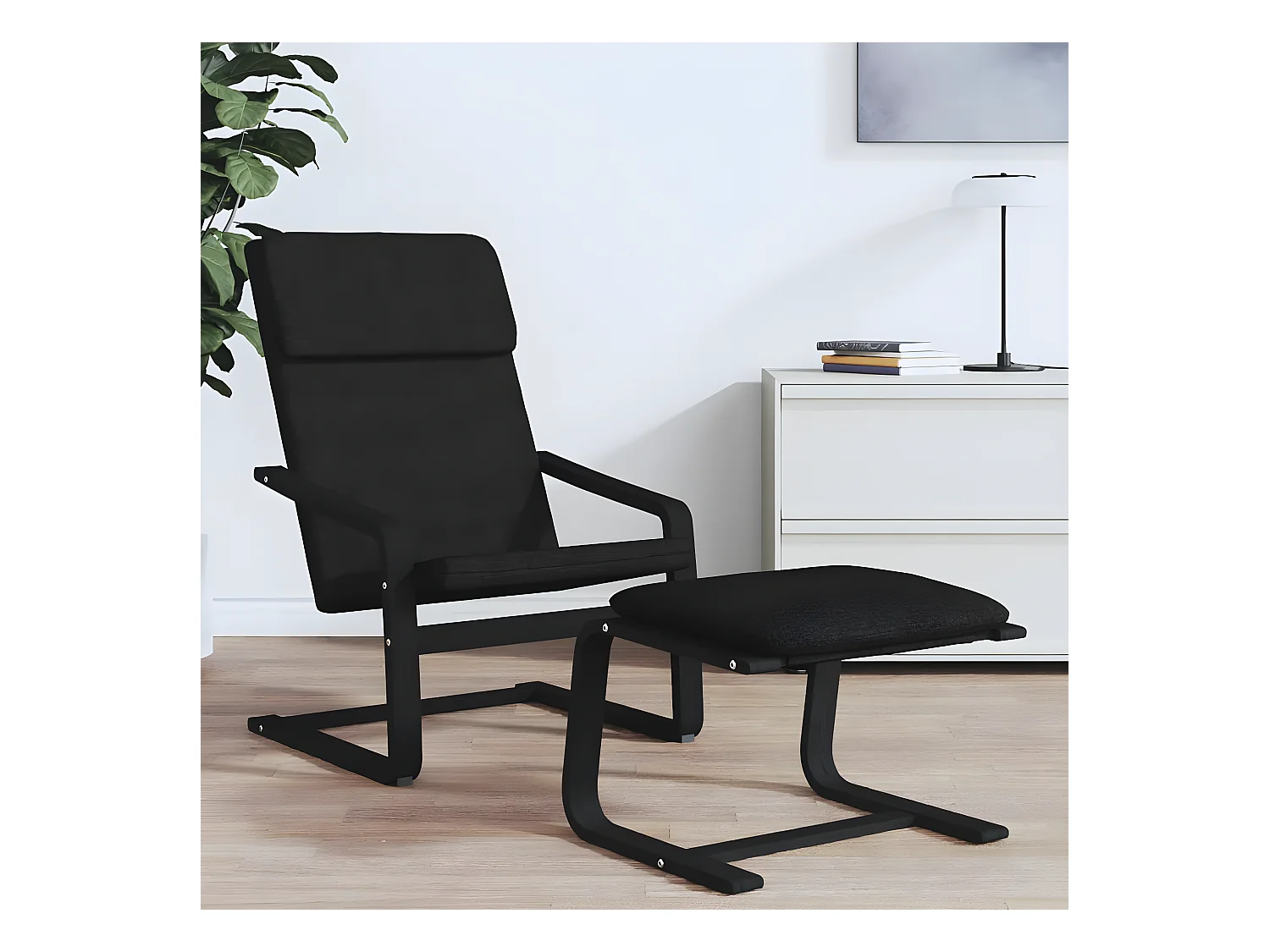 Ontspanningsstoel Zwarte Stof