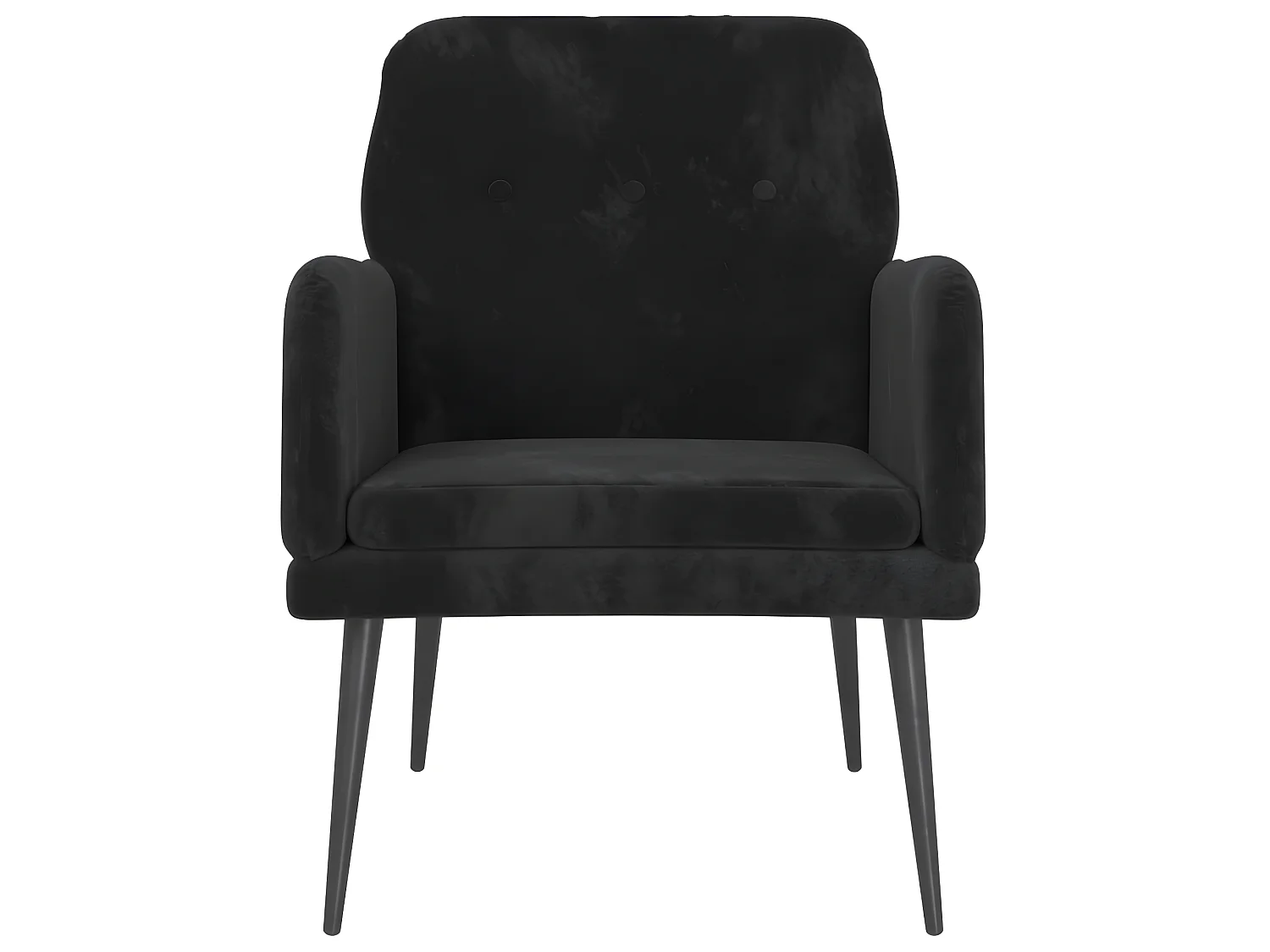 Poltrona preta 62x79x79 cm veludo