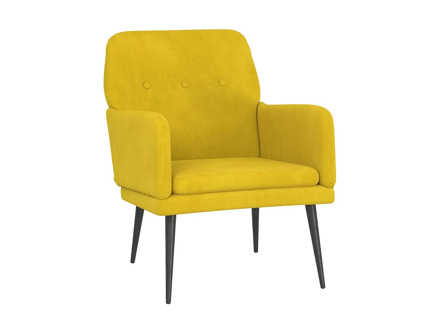 Poltrona Amarela 62x79x79 cm Veludo