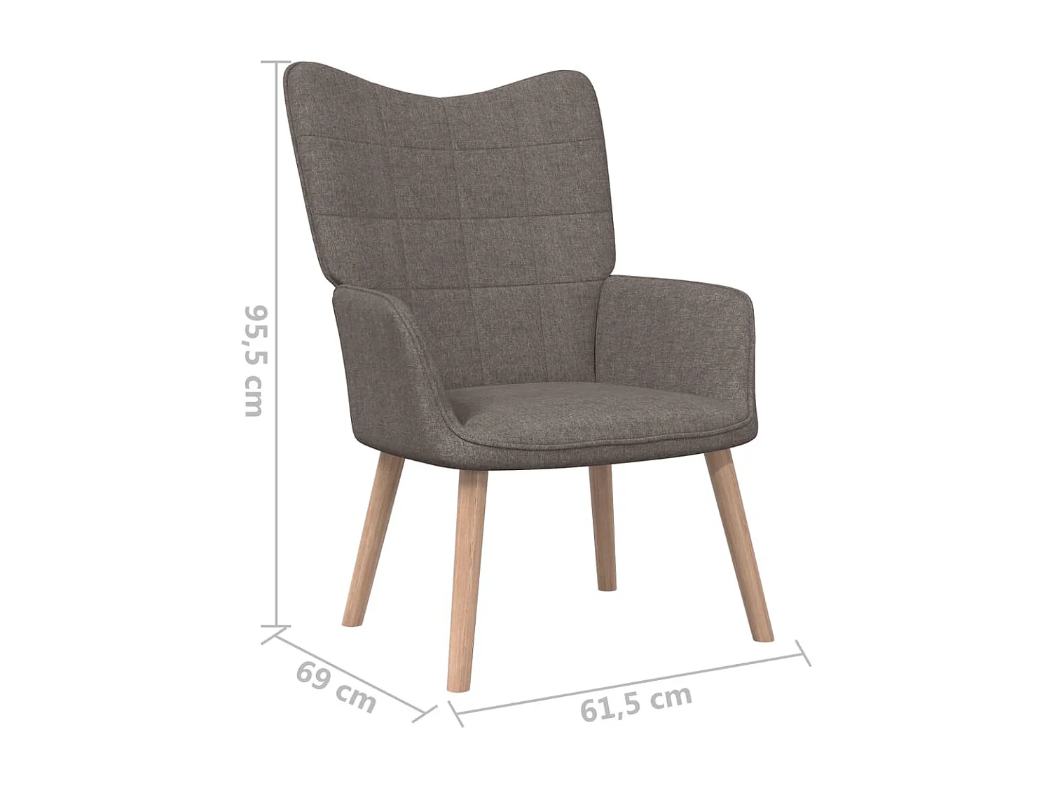 Chaise de relaxation Taupe Tissu