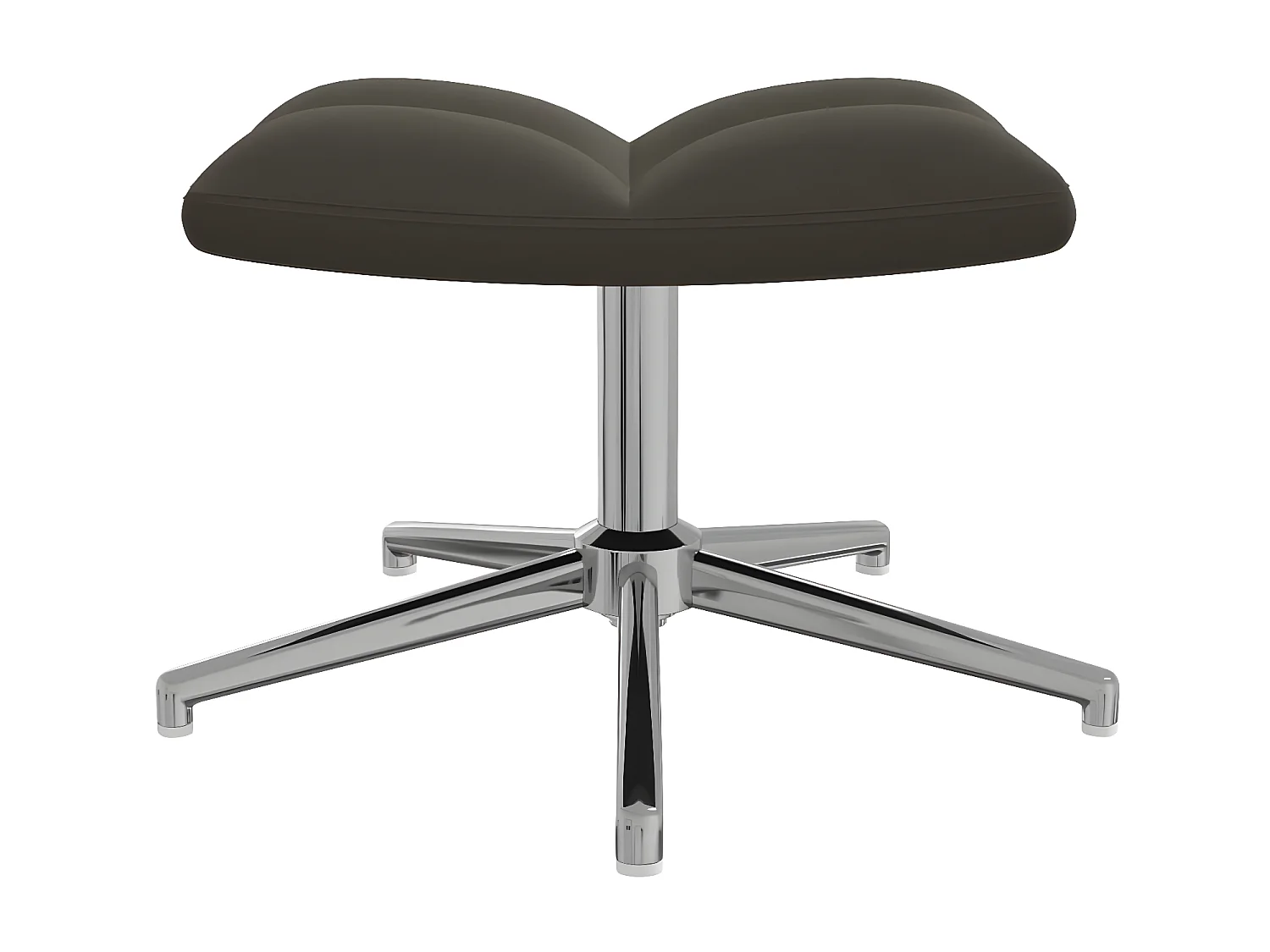 Poltrona relax con poggiapiedi Velluto grigio scuro