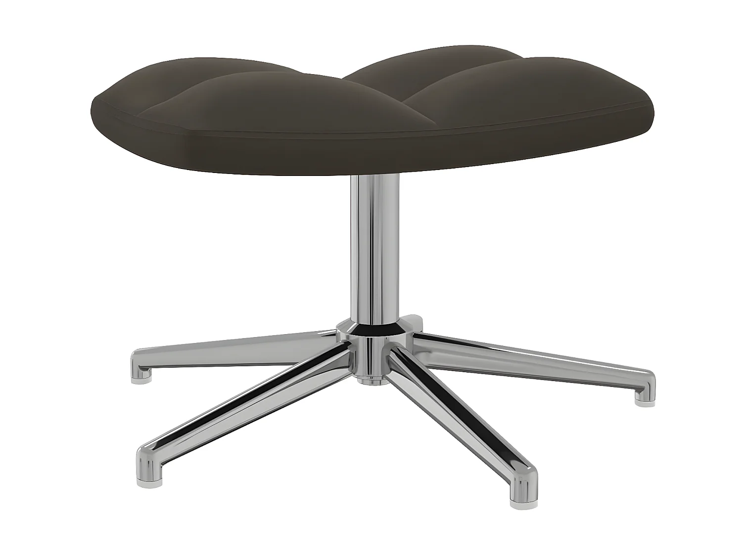 Poltrona relax con poggiapiedi Velluto grigio scuro