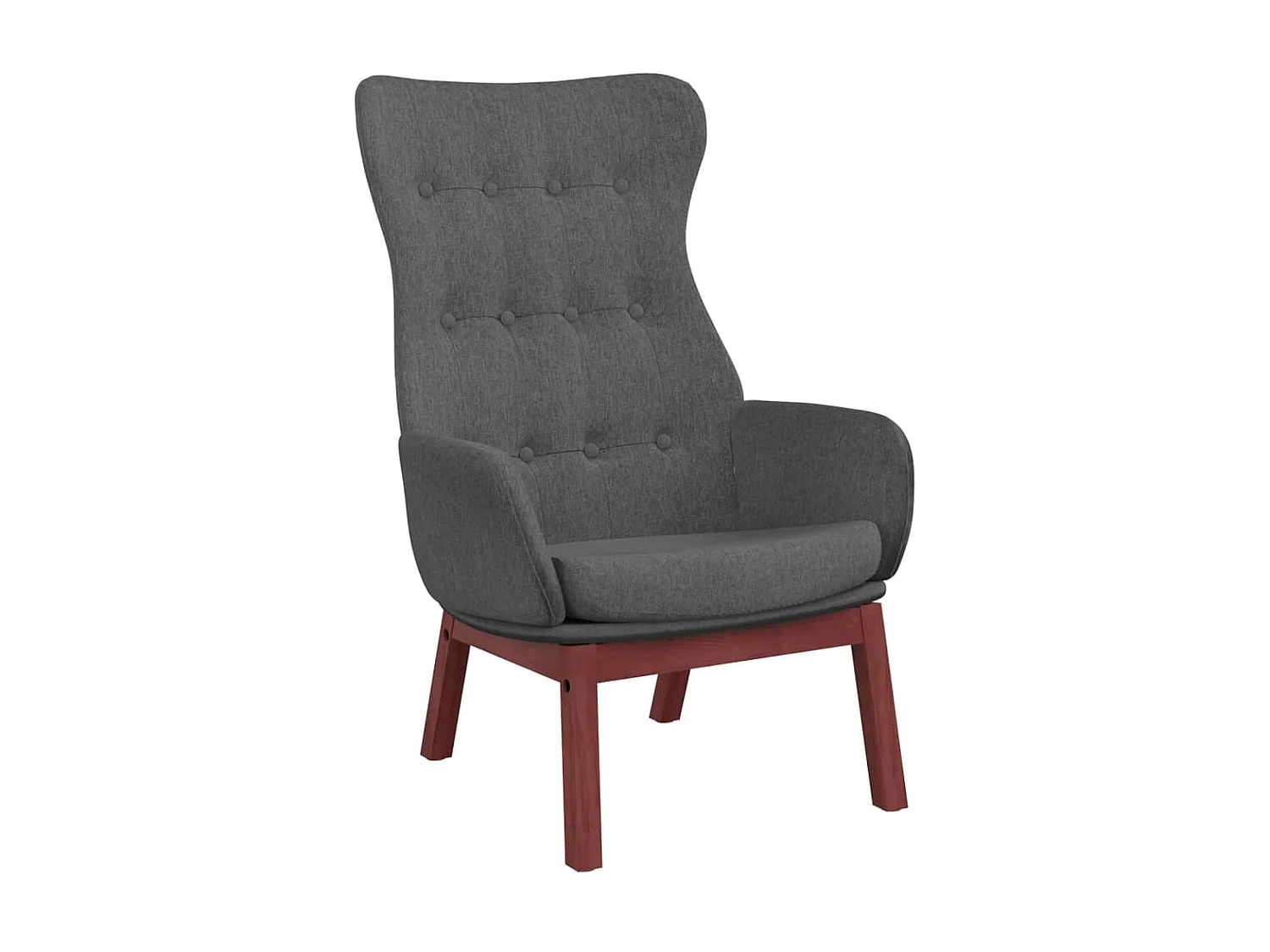 Ontspanningsstoel met voetsteun Donkergrijze stof