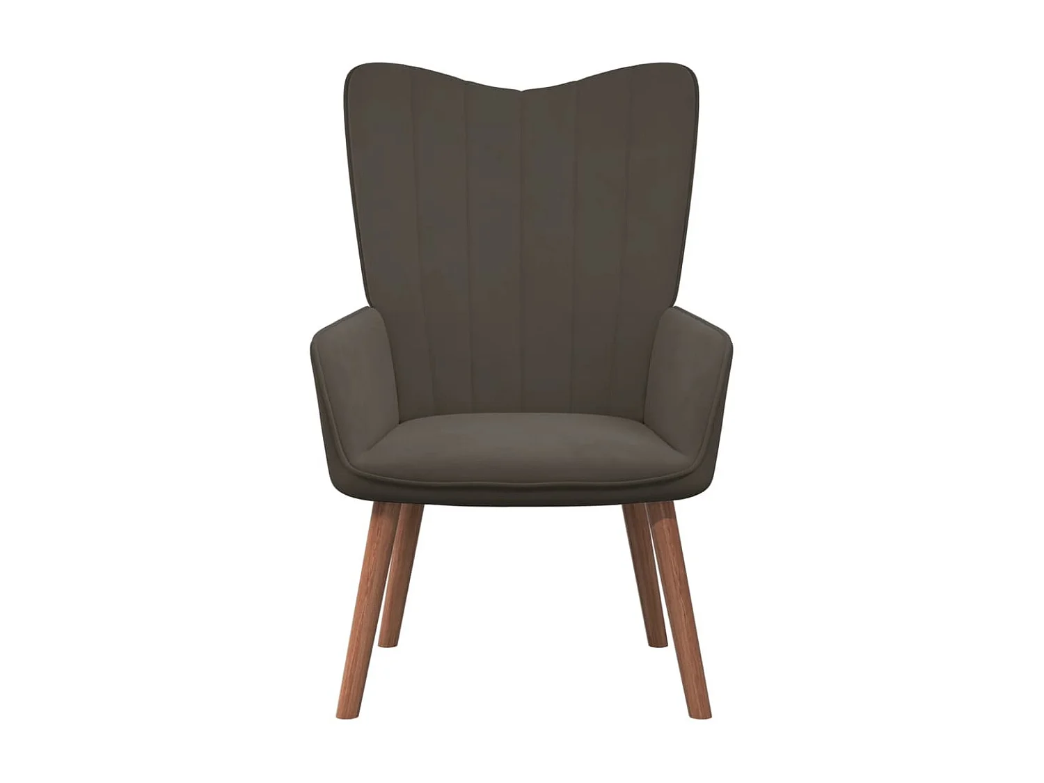 Chaise de relaxation Gris foncé Velours