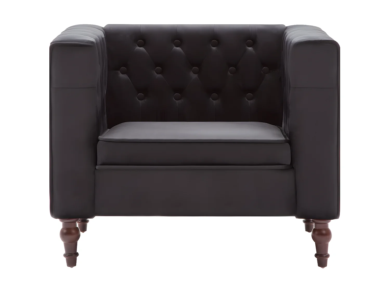 Poltrona in velluto nero