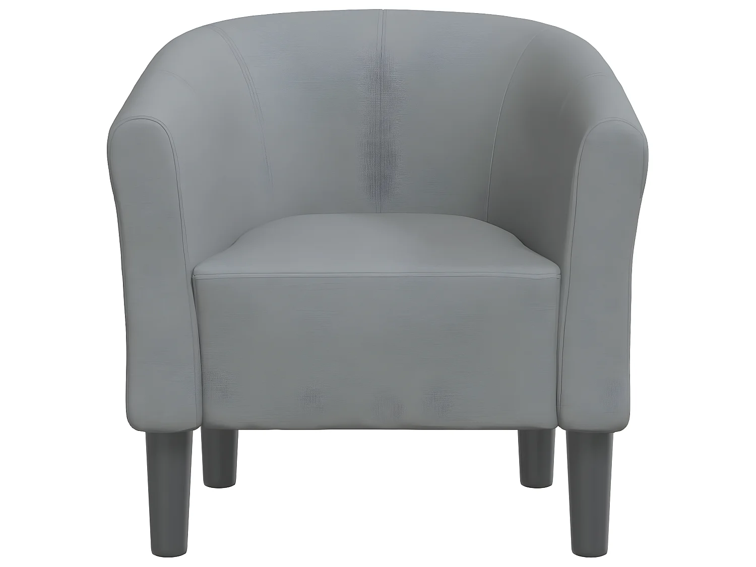 Fauteuil cabriolet gris clair tissu