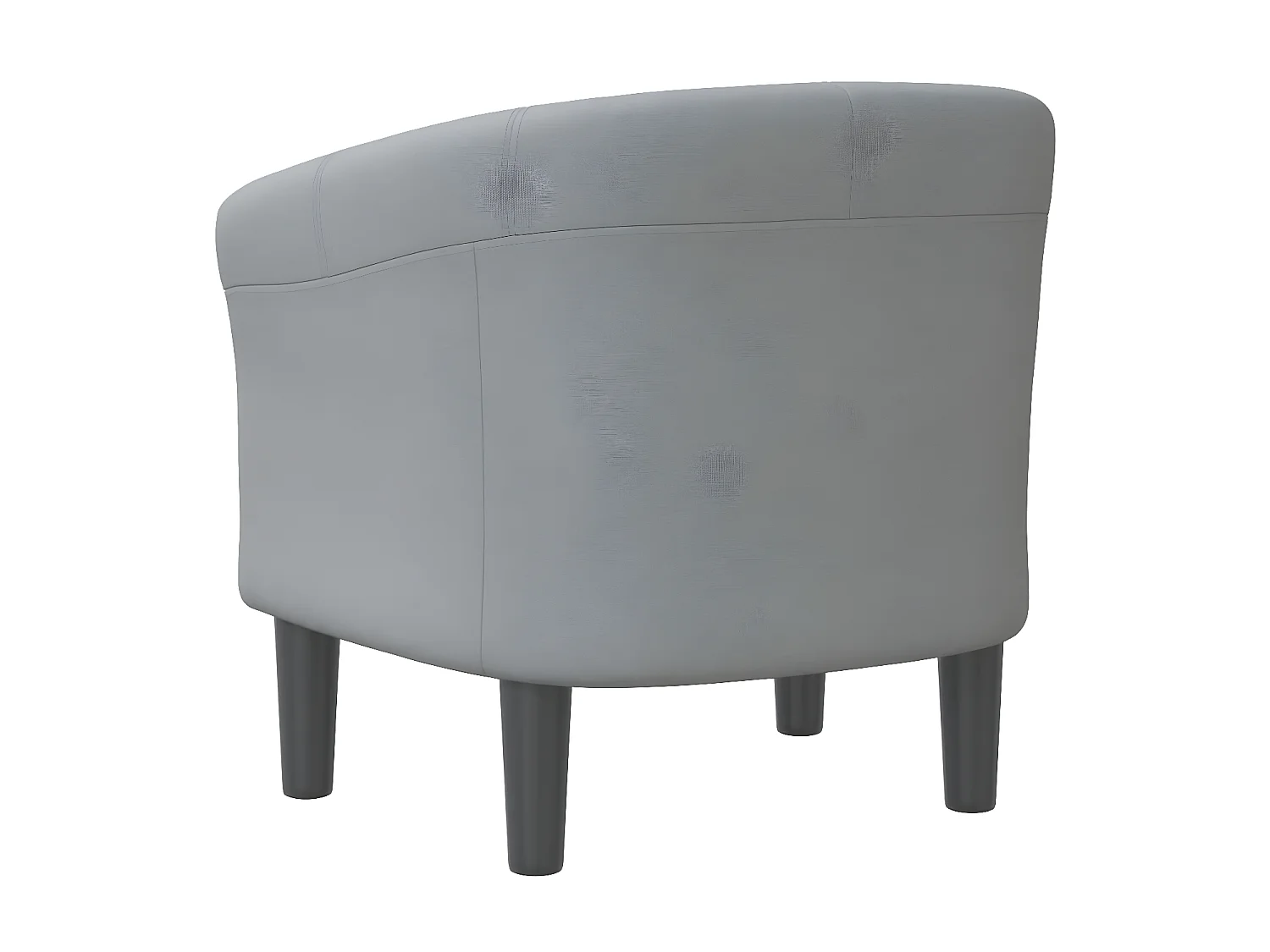 Fauteuil cabriolet gris clair tissu