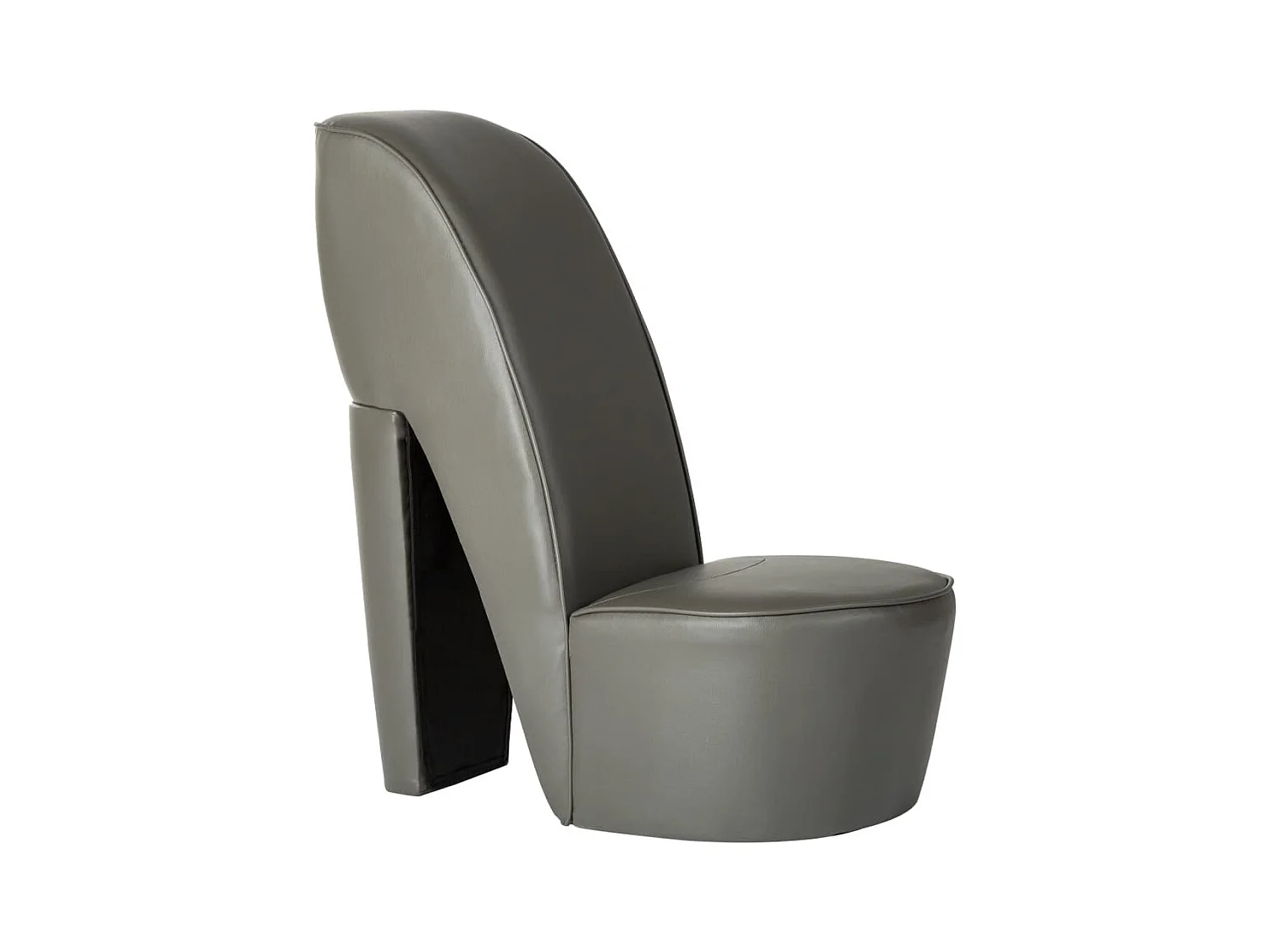 Chaise en forme de chaussure à talon haut Gris Similicuir