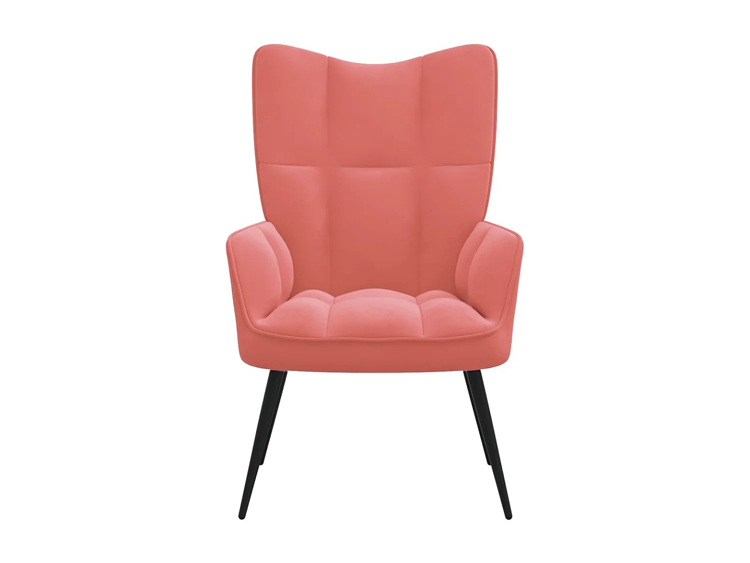 Cadeira de relaxamento de veludo rosa