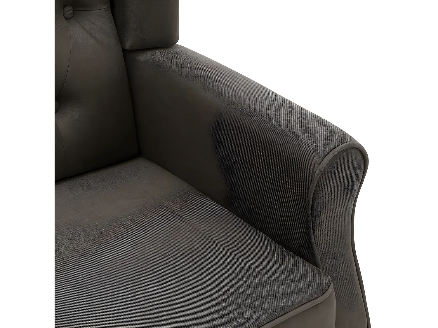 Fauteuil avec repose-pied Taupe Tissu