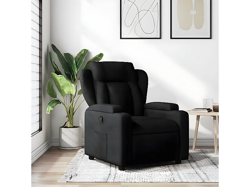 Fauteuil inclinable Noir Tissu