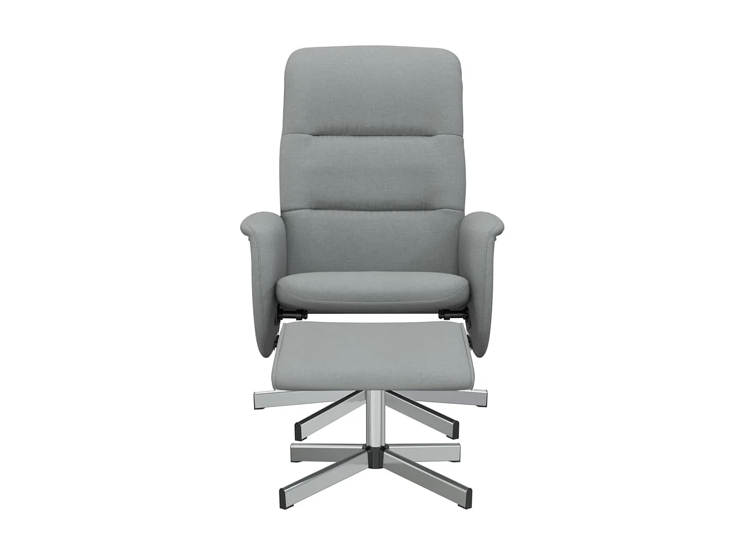 Fauteuil inclinable avec repose-pied gris clair tissu
