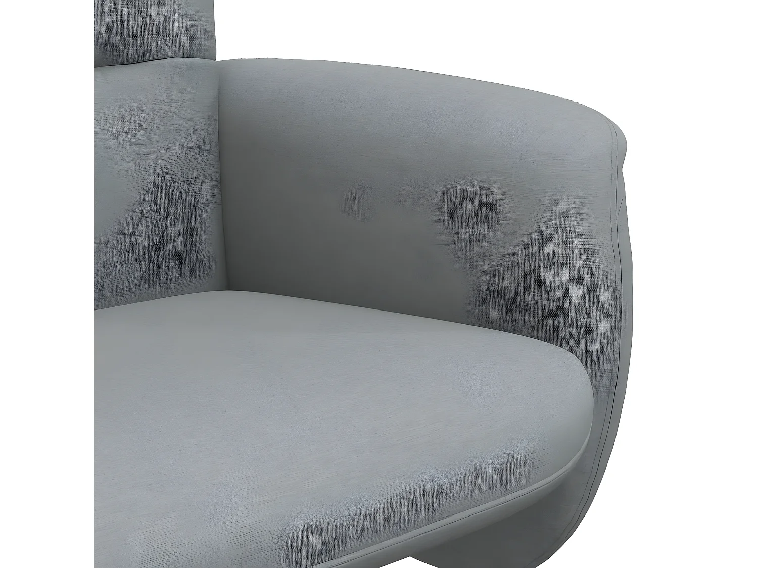 Fauteuil inclinable avec repose-pied gris clair tissu