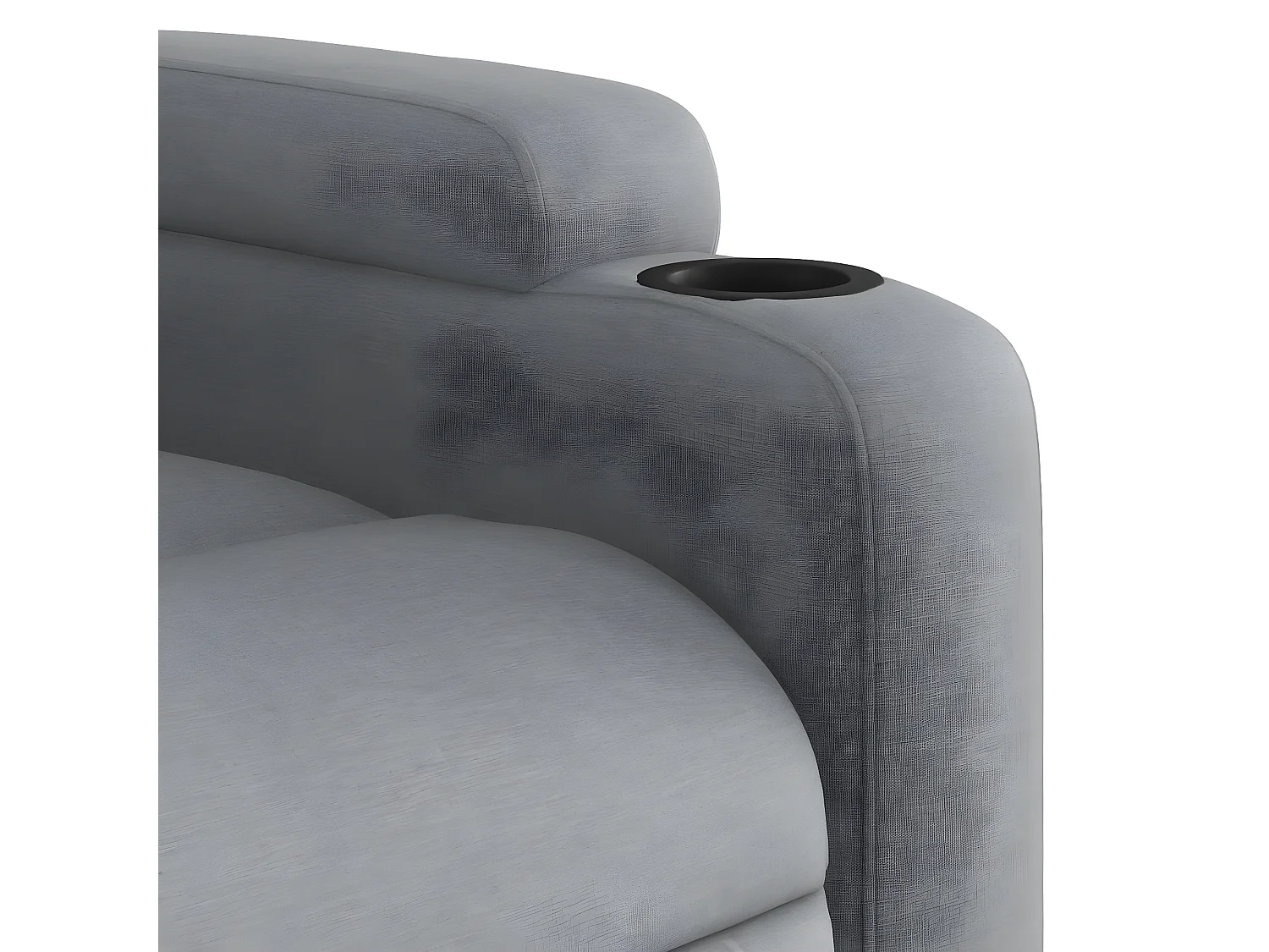 Poltrona reclinabile in tessuto grigio chiaro