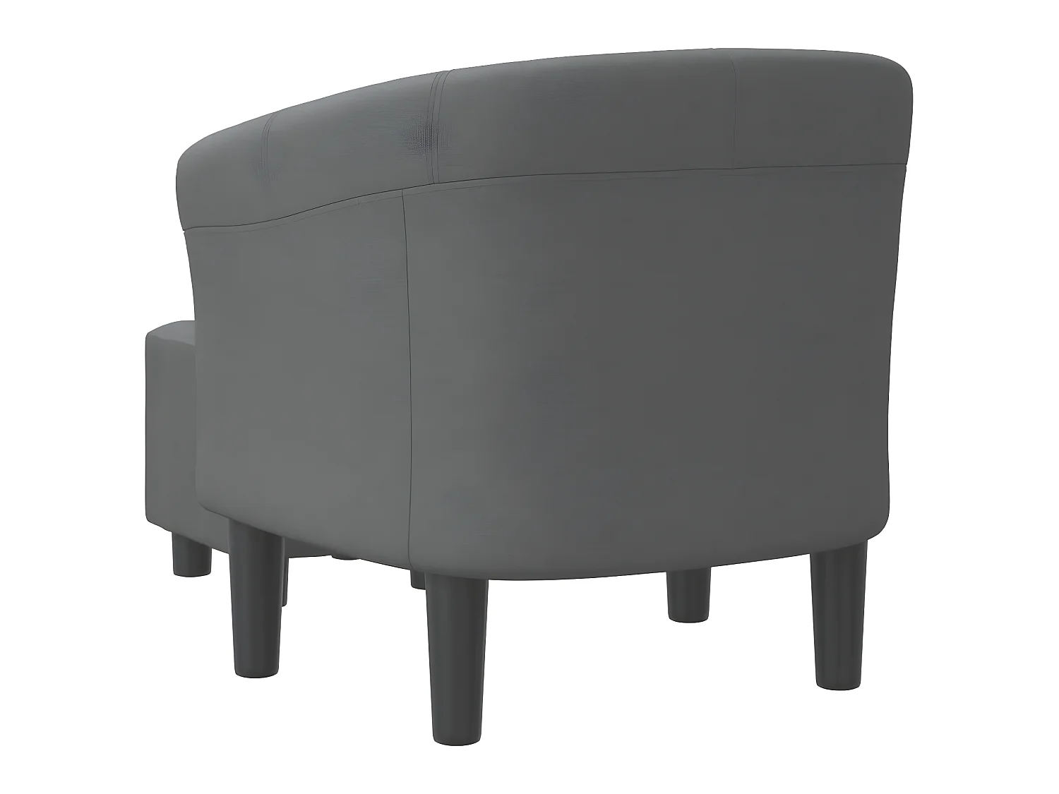Fauteuil cabriolet avec repose-pied gris foncé tissu