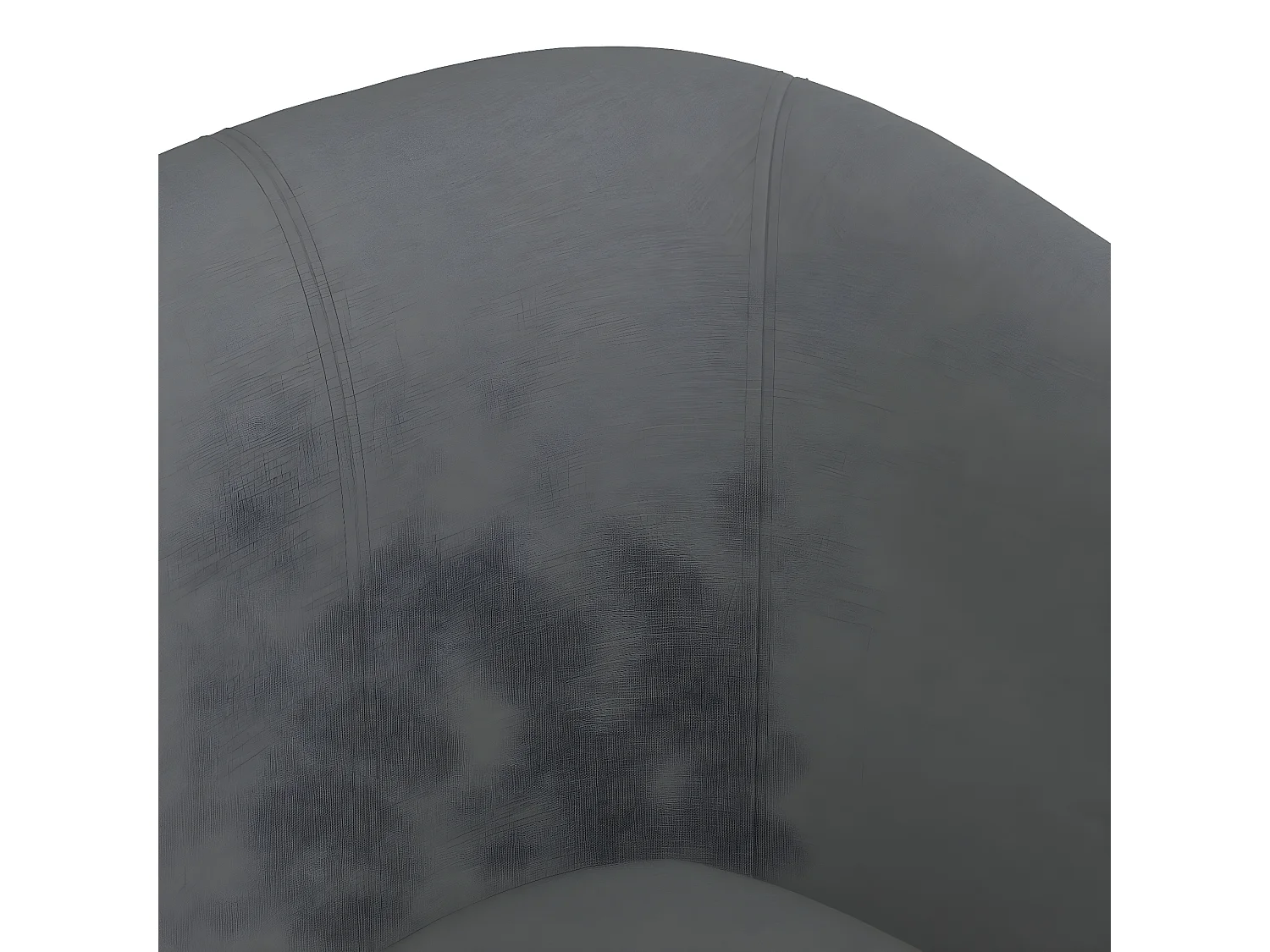 Fauteuil cabriolet avec repose-pied gris foncé tissu