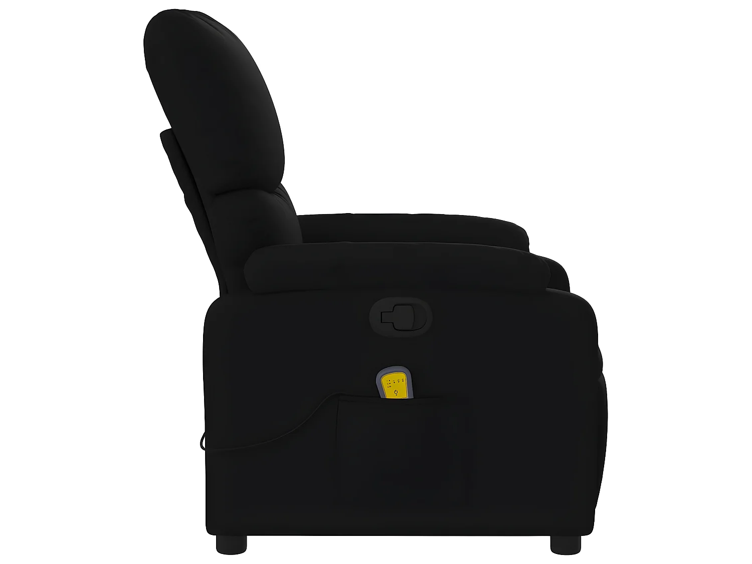 Sillón de masaje reclinable Tela negra