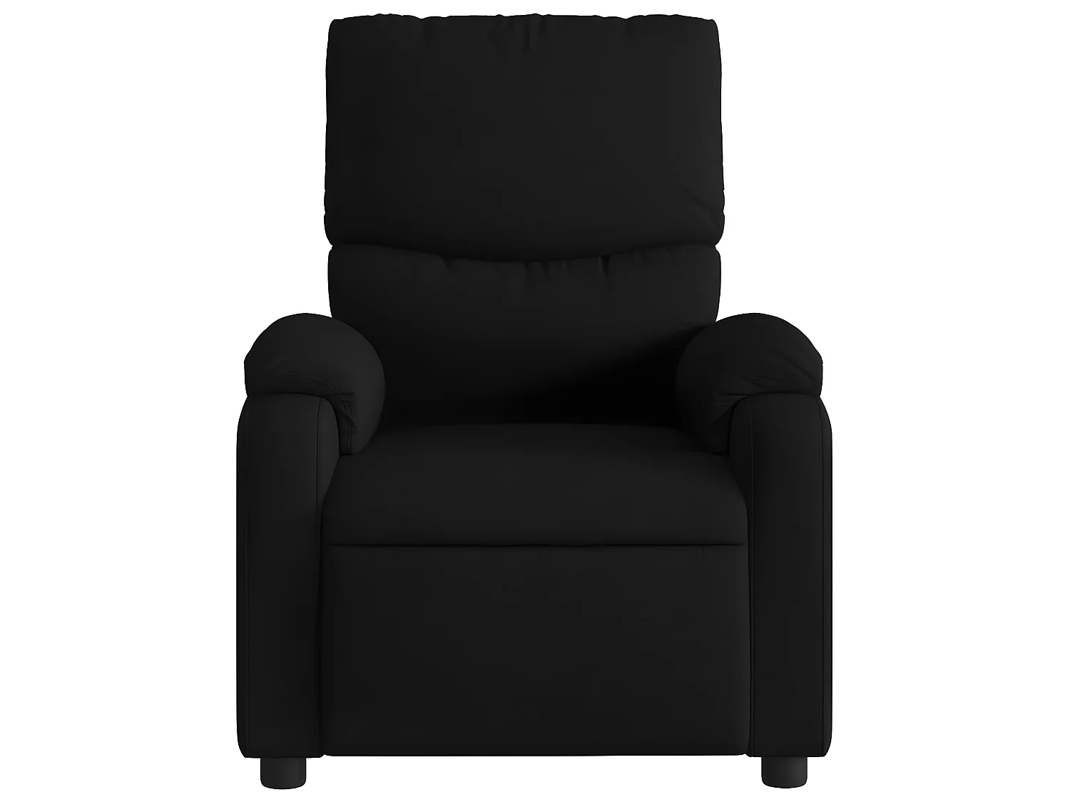 Poltrona massaggiante reclinabile in tessuto nero