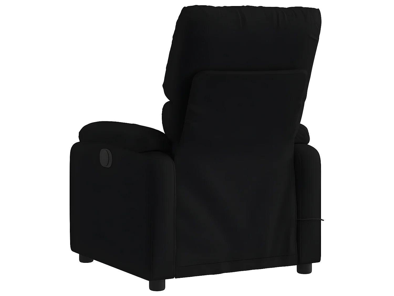 Poltrona massaggiante reclinabile in tessuto nero