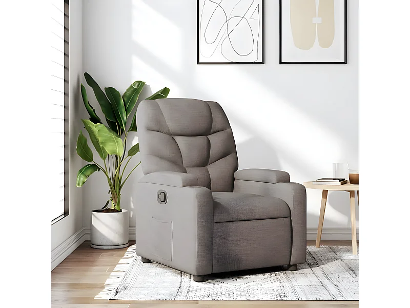 Fauteuil van taupe stof