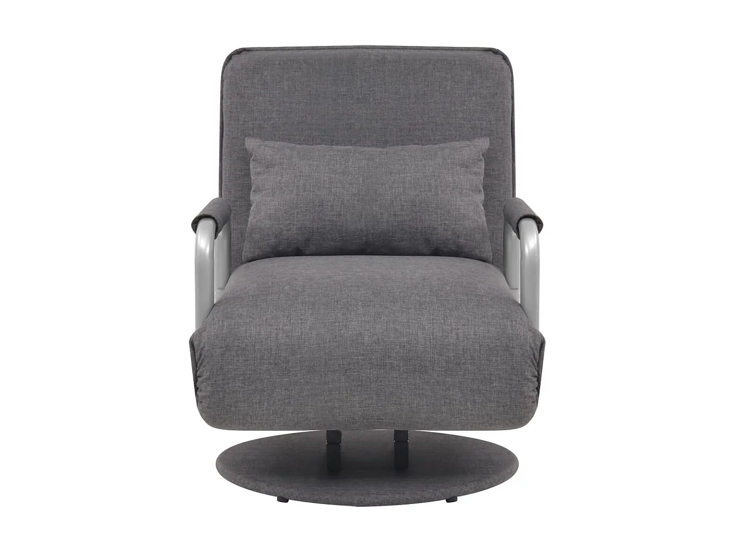 Fauteuil pivotant et canapé-lit Gris foncé Tissu