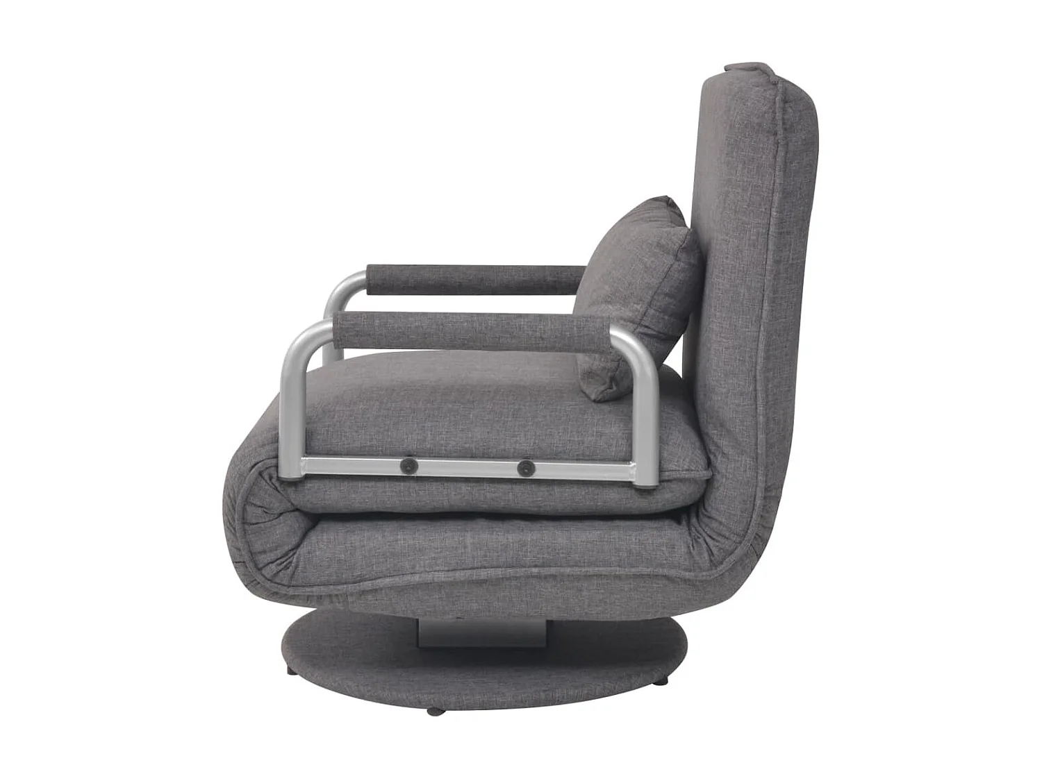 Fauteuil pivotant et canapé-lit Gris foncé Tissu