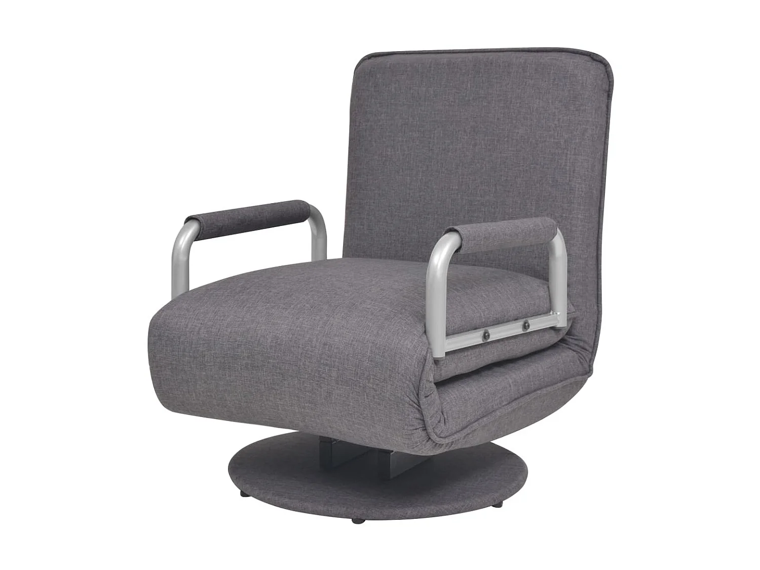 Fauteuil pivotant et canapé-lit Gris foncé Tissu