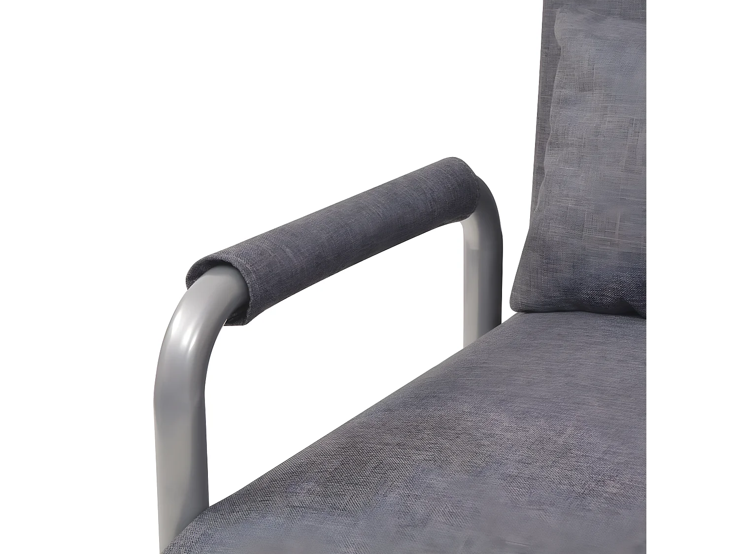 Fauteuil pivotant et canapé-lit Gris foncé Tissu