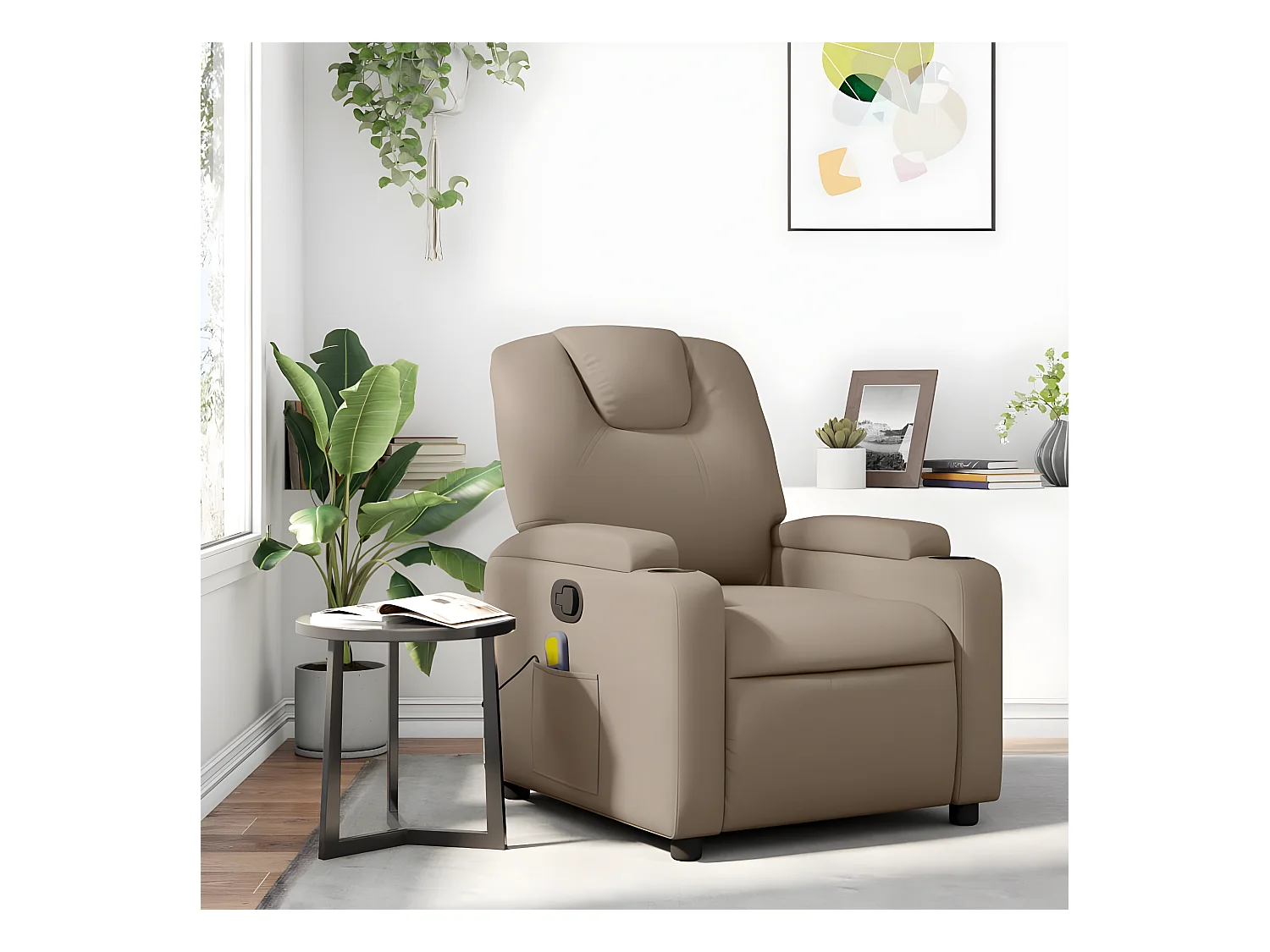 Fauteuil de massage inclinable Cappuccino Similicuir