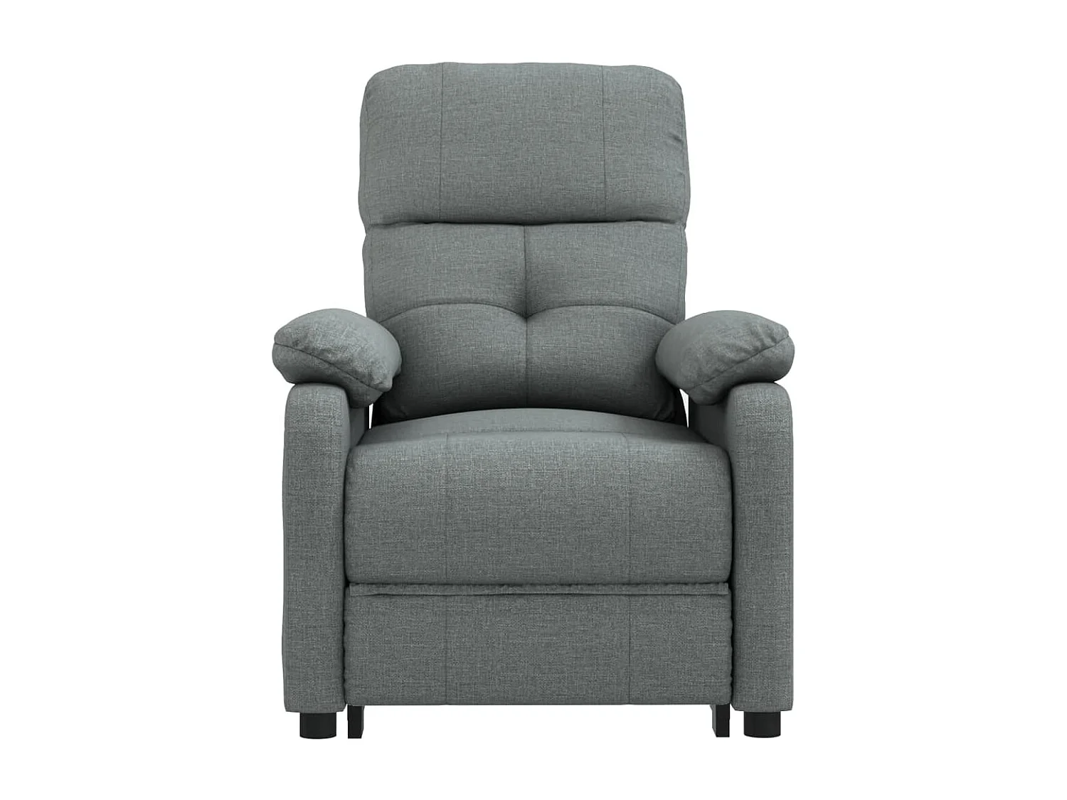 Sillón reclinable eléctrico de tela gris oscuro