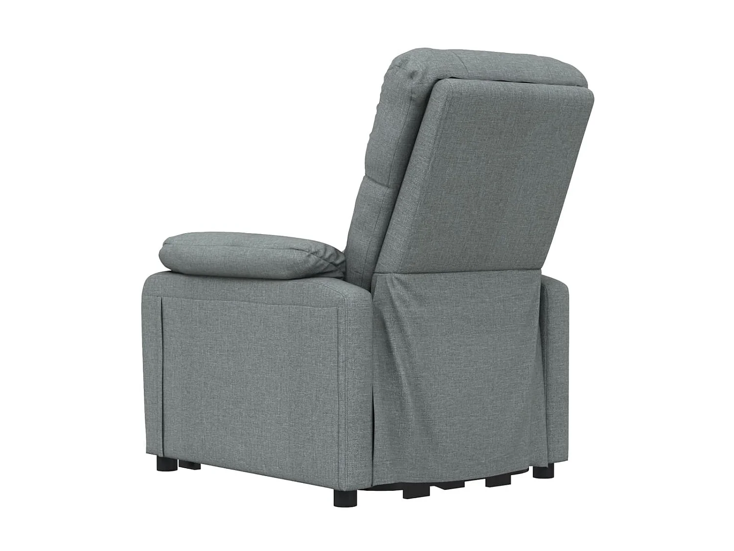 Sillón reclinable eléctrico de tela gris oscuro