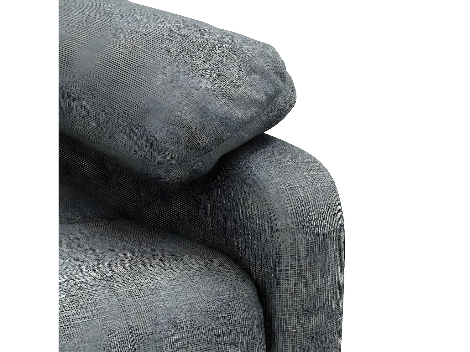 Sillón reclinable eléctrico de tela gris oscuro