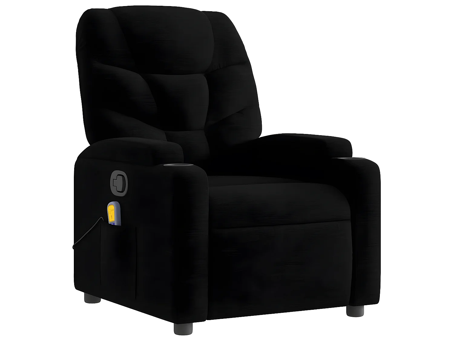 Fauteuil de massage inclinable Noir Tissu